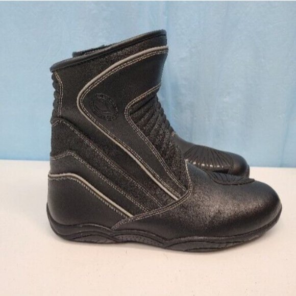 Vulcan Performance Black Motorcycle Moto Riding Side Zip Boots Men's size 9 US - Picture 1 of 7